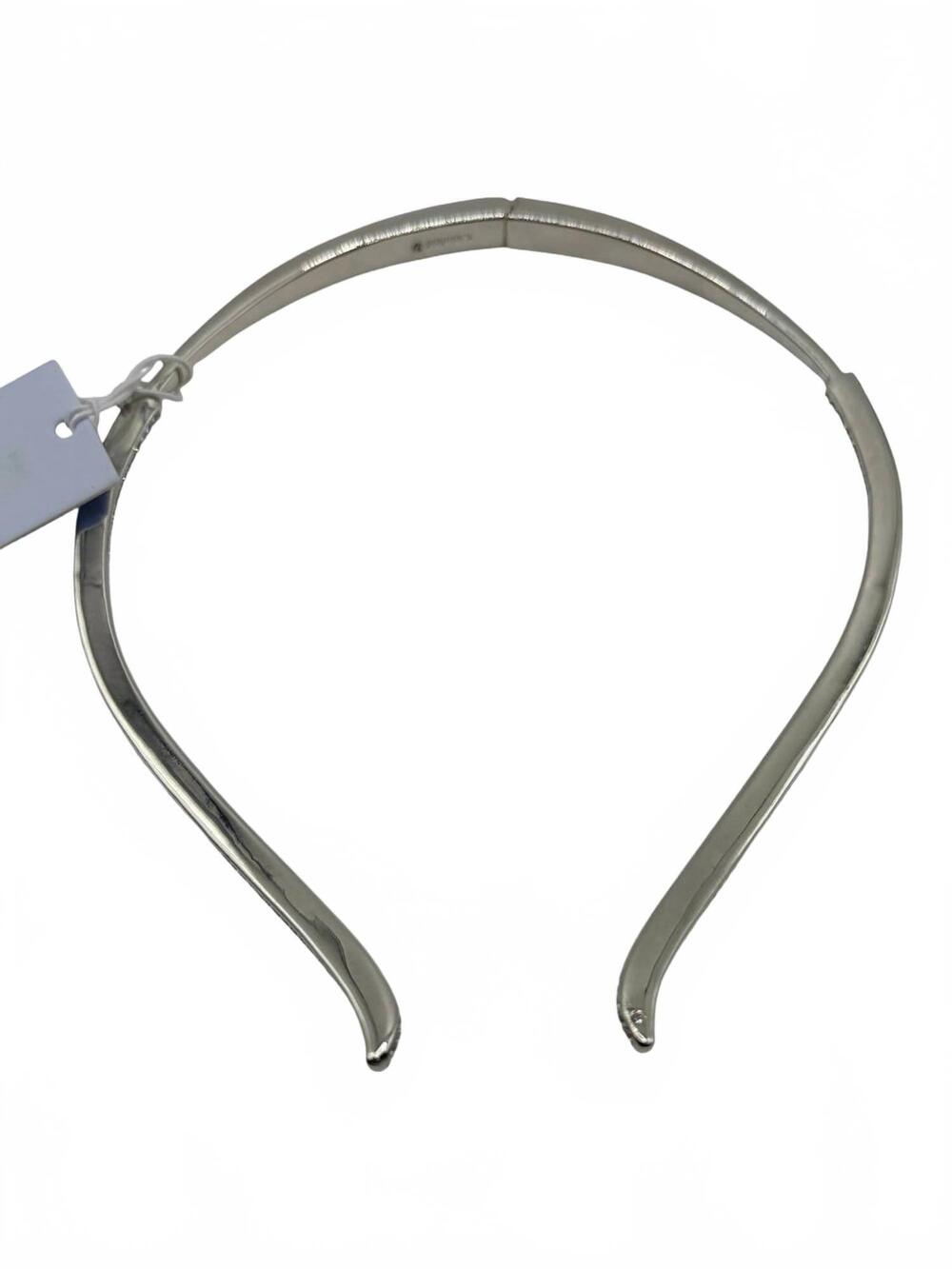 NEW KLEINFELD women's stone pave hinged collar necklace in silver